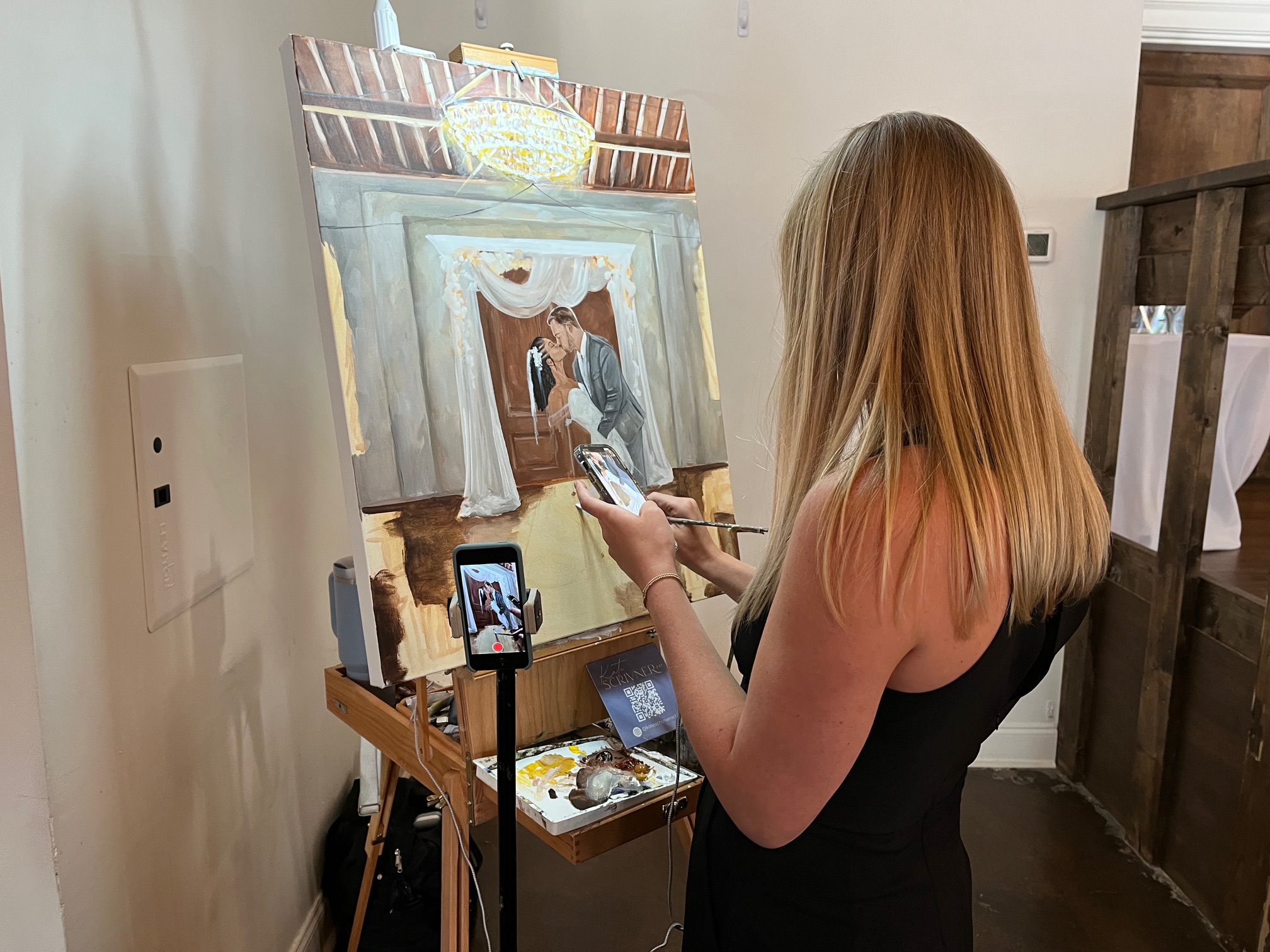 Painting during wedding.